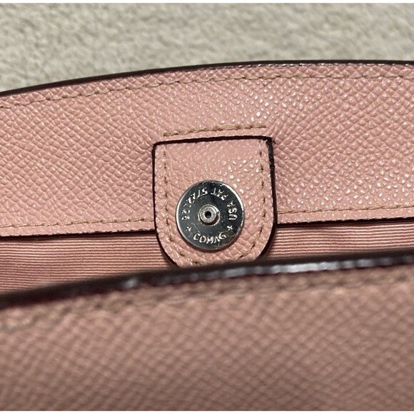 Coach Minetta Crossbody Shoulder Bag Convertible Petal Pink Pebble Leather EUC - Picture 13 of 15